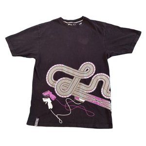 LRG Lifted Research Group Men's Graphic T-Shirt Slot Race Track Vintage Style M